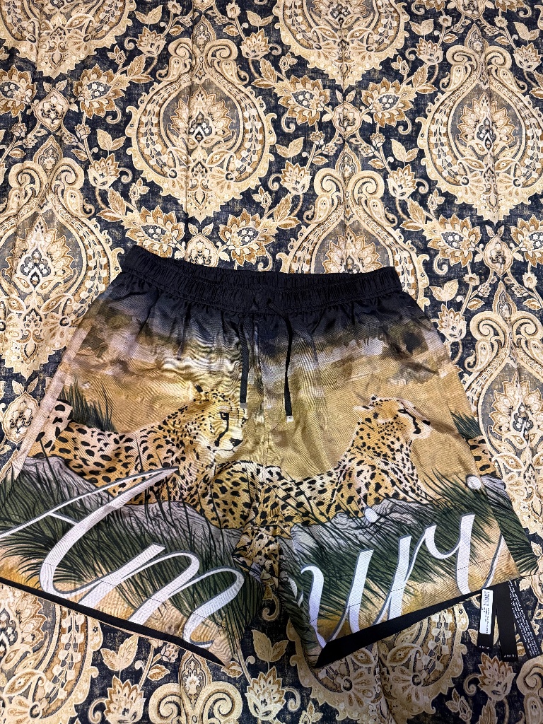 Amiri Cheetah Print Drawing Shorts (Size L) New W/ Tags